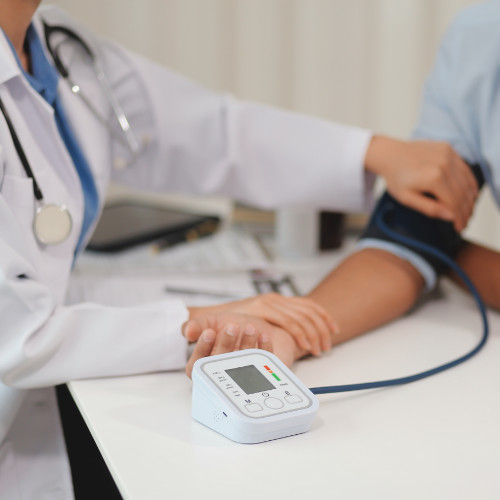 Mobile Untersuchungen (Anamnese, Messungen, Blutuntersuchungen) durch medizinisches Fachpersonal